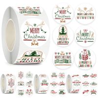 500Pcs Merry Christmas Stickers 1inch Christmas Theme Seal Labels Stickers for DIY Gift Baking Package Envelope Stationery Decor Stickers Labels