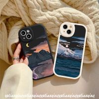 shuohaa198 เคสโทรศัพท์มือถือ TPU แบบนิ่ม ลายภูเขาหิมะ สําหรับ IPhone 7 8 6 6s Plus 11 Pro MAX 13 12 14 Pro MAX 14 Plus XR X XS MAX SE 2020