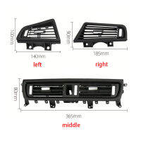 LHD Front Row Wind Left Center Right Air Conditioning Vent Grill Outlet Panel With Chrome Plate For BMW 5 Series F10 F18