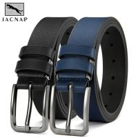 {EDDLYT} Jacnatip Men Belt Pin Buckle Leather Rotatable Luxury Reversible Belts For Jeans Cowhide Genuine Gifts