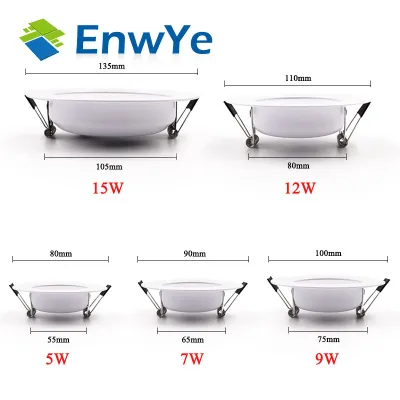 10PCS LED Downlight Ceiling 5W 7W 9W 12W 15W Warm whitecold white led light AC 220V 230V 240V