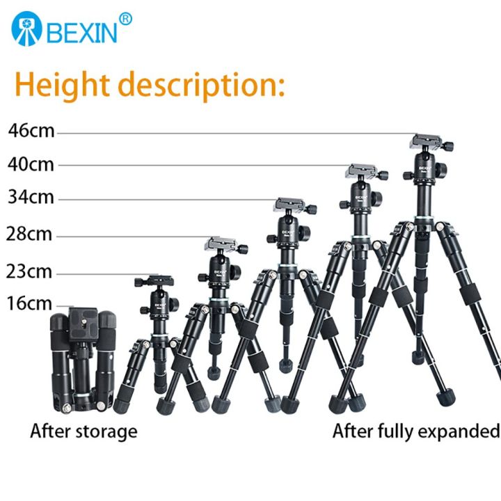 bexin-หัวบอลขาตั้งกล้องสามขาเดสก์ท็อป-dslr-กล้องถ่ายรูปขาตั้งเซลฟี่โทรศัพท์แบบพกพาขาตั้งกล้องเล็กๆมีเสถียรภาพมากขึ้น