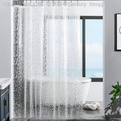 【CW】﹊❃﹉  PEVA Shower Curtain Mildew Proof Transparent Curtains With Hooks Simplicity