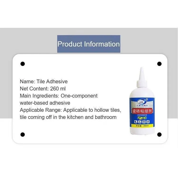 Tile Adhesive Glue for Floor Tiles Repair Sealant Grouting Crack Filling  260ML