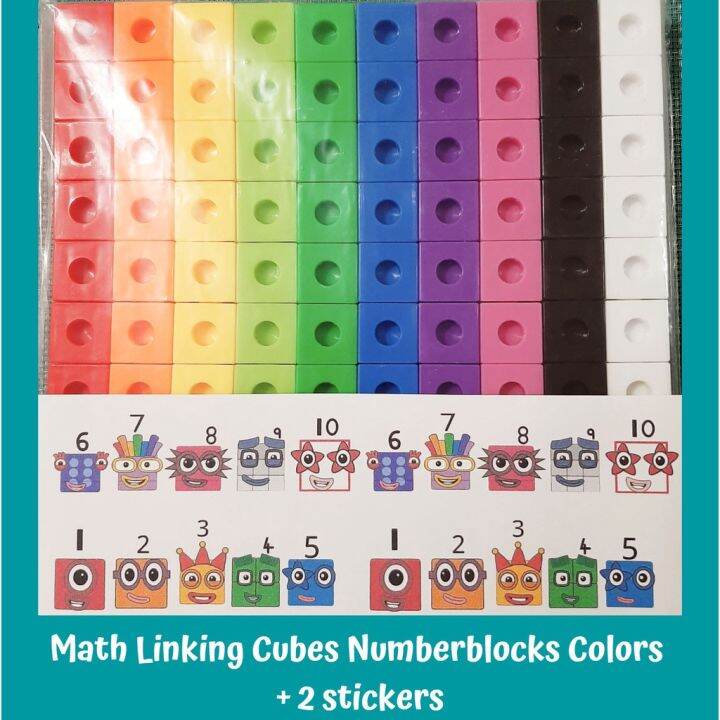 100pcs 2cm Math Linking Cubes Numberblocks Number Blocks Snap Cube Link ...