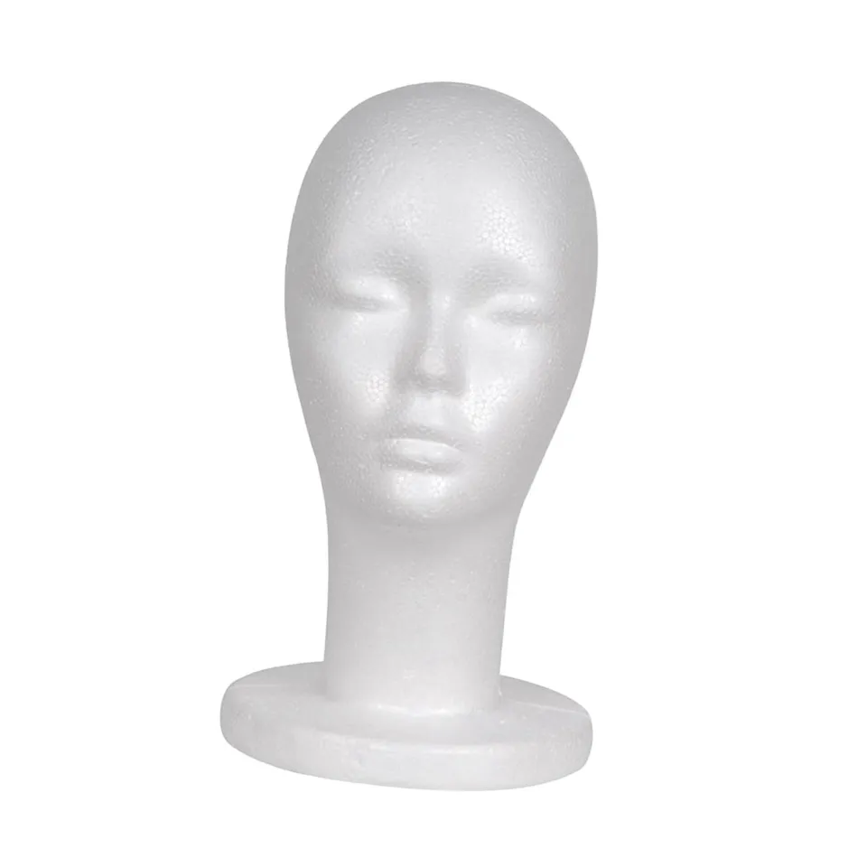 Female Foam Mannequin Head Wig Display Holder Lightweight for for