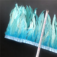 10 Meters 25-30 CM Rooster Feathers Trim Chicken Feather Strip Natural Feather Plumes Jewelry Costume Hat Party Decoration