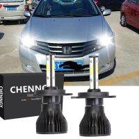 สำหรับ Honda City 2008-2014หลอดไฟคู่ H4ไฟหน้ารถมอเตอร์ไซค์แบบ LED Bright 6000K สีขาวอุปกรณ์เสริม