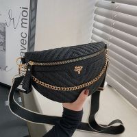New Brand Chain Womens Fanny Pack PU Leather Waist Bag Shoulder Crossbody Chest Bags Luxury Designer Handbags Female Belt Purse