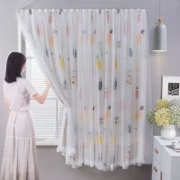 【Ready Stock】1.5x1.5 Thick Curtains Velcro Self-Adhesive Magic Paste Langsir Drapes Easy Install Pintu Door Curtain Double Layer Semi Blackout Langsir