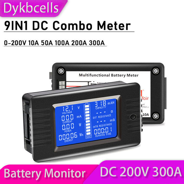 Dykbcells DC 200V 300A Lithium Battery Tester Monitor voltage Capacity ...