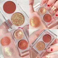 Two-color Eye Shadow Waterproof Pearlescent Sequins INS Mashed Potato Eye Shadow Glitter Pigment Colors Palette Makeup Cosmetics