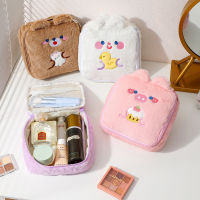 Nkshop?พร้อมส่ง?กระเป๋าเครื่องสำอาง กระเป๋าดินสอ ลายน่ารัก ขนนุ่มนิ่ม fluffy 4 แบบ พร้อมส่ง