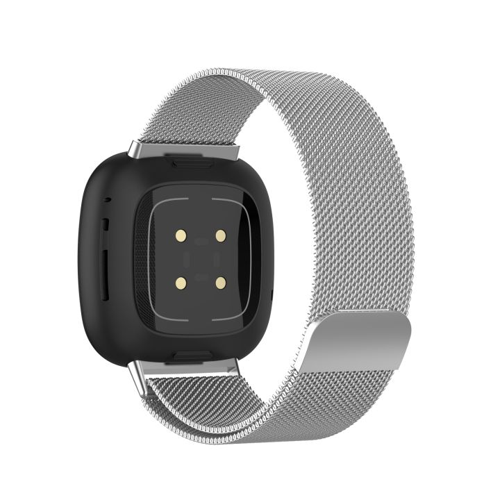 สำหรับ-fitbit-versa-3-fitbit-magnetic-milano-สายนาฬิกาข้อมือขนาด-รหัสเล็ก-สีเงิน-ขายเอง