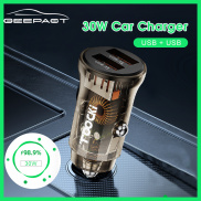 Geepact Car Charger Intelligent Fast Charging Transparent Mini Car Charger
