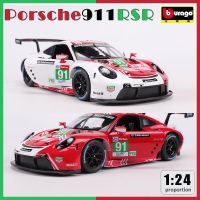 比美高1:24保时捷Porsche 911 RSR赛车仿真合金汽车模型收藏摆件