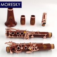 MORESKY Red Wood Professional Clarinet Rosewood bB /Rose Gold-Plated Keys/Redwood Sib Klarnet