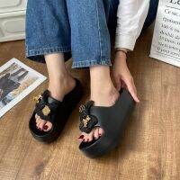 2023 New Summer Platform Slippers Women Outdoor EVA Black White Flip Flops Thick Sole Mules Casual Slides Woman Non-slip Slipper