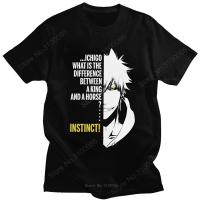 Cool Bleach Ichigo Kurosaki T-Shirts Mens Pure Cotton Japanese Anime Tee Round Collar Short Sleeve Manga Fan T-Shirt