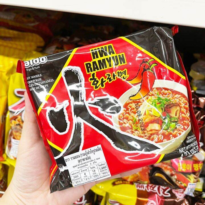 พร้อมส่ง-paldo-hwa-ramyun-hot-amp-spicy-noodle-120g-บะหมี่กึ่งสำเร็จรูปเกาหลี-มาม่าเกาหลี-รสเผ็ด