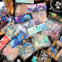 [LWF HOT]◈✧☄ Journamm 30pcs/pack Bronzing PET Craft Stickers DIY Scrapbooking Collage Junk Journal Aesth Stationery Waterproof Decor Stickers