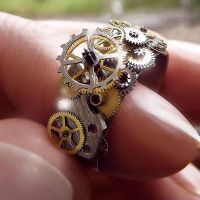 [Zhongxi ornaments ] บุคลิกภาพ Steampunk Mechanical Gear Clockwork แหวนผู้ชายผู้หญิง Gothic Finger แหวน Biker Vintage แหวน Hip Hop เครื่องประดับ