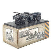 1:24 Panzerfaust 30รถจักรยานยนต์สงครามโลกครั้งที่สองสีเทาเข้ม D Iecast ของเล่นรถรุ่นเก็บ