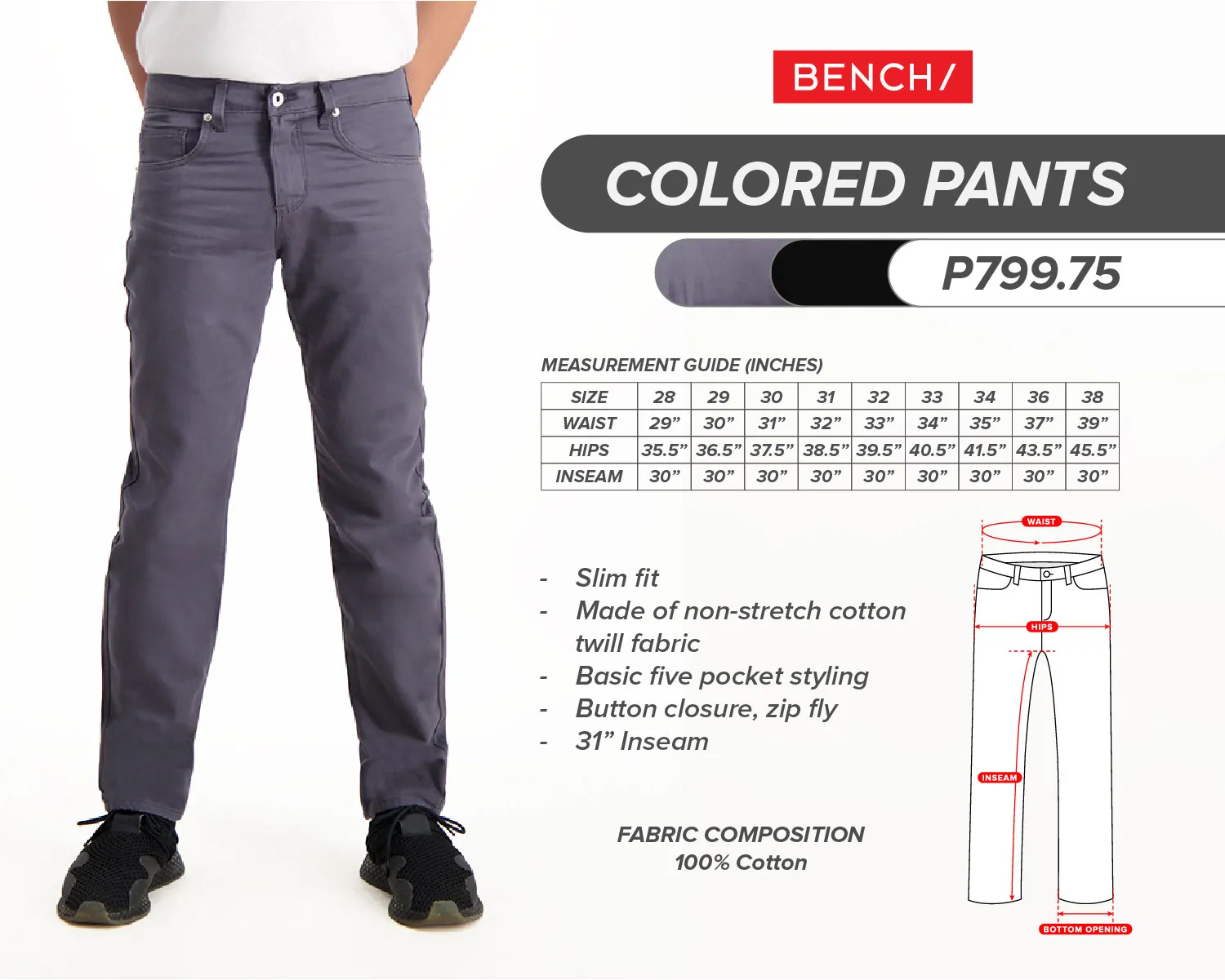 bench slim fit jeans