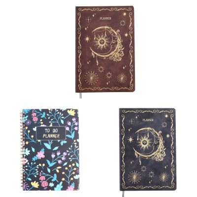 Business Journal Leather Notepad Spiral Planner To do list Pad Personal Memo Book Gift Notebook for Office Women Men