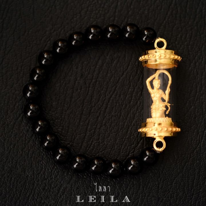 leila-amulets-พระแม่ธรณี-บีบมวยผม-รุ่นรับทรัพย์-สีทอง-พร้อมกำไลหินฟรีตามรูป