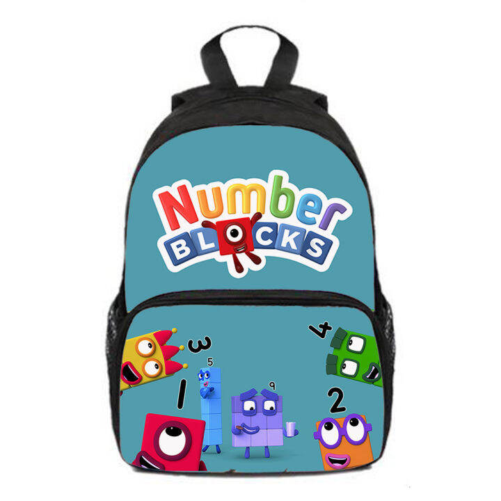 3d Numberblocks Backpack Schoolbag Boys Girls Primary Middle School 