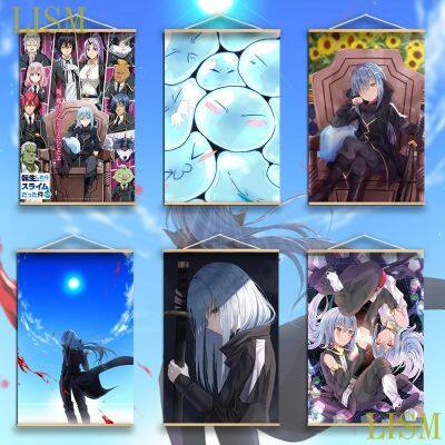 ☢✗❍ That Time I Got Reincarnated as a Slime Rimuru Tempest Anime โปสเตอร์มังงะไม้เนื้อแข็งแขวน scroll สำหรับตกแต่งบ้าน