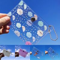 PVC Transparent Card Holder Cute Coin Purse Small And Portable Wallet Key Bag Photo Bag Plastic Snap Button Card Case Wholesale