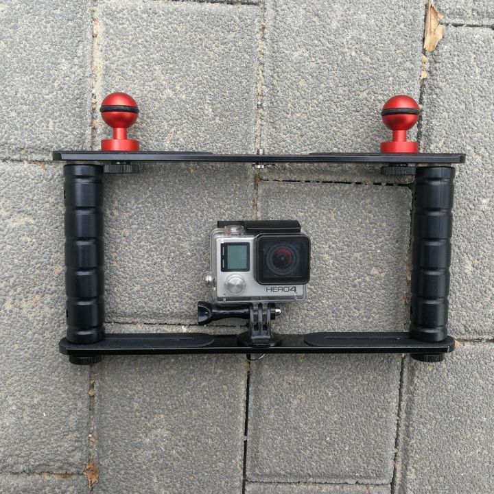 ถาดยึดสำหรับดำน้ำอุปกรณ์ดำน้ำลึกสกูบาแบบมือถือสำหรับกล้องแอคชั่นแคมเมรา-gopro-sjcam-sony-และ-mini-camcoder