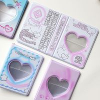 Dynamic Laser Wave Photocard Holder With 16 Inner Pages Hollow Heart Binder Photocards Cute Kpop Idol Photo Album Accessories