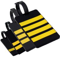 【CW】 Captain  39;s Epaulette Airplane Rubber Luggage Tag Personality Shoulder Handbag Accessories