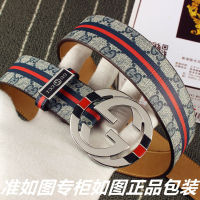 (Fashion high-end belt)2023 G Home Latest Mens BeltMens BeltMens BeltMens BeltMens BeltMens BeltMens BeltMens BeltMens Belt, pure steel buckle, red and green cloth series