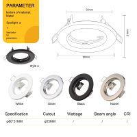 【LZ】❡☜  Recesso LED teto Spotlight Frame bases de luz redondas montagem suportes ajustáveis montagem de luz spot GU10 6pcs