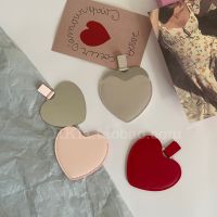 Small Mirror Portable Portable Girl Heart Cute Mini Japanese Love Single-Sided Makeup Mirror Leather Protective Case