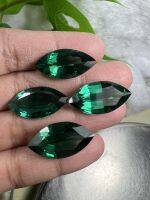 Green Sapphire AMETHYST(2 เม็ด Pcs.).พลอย เขียวส่องพลอยอัญมณี เครื่องประดับ พลอยอเมทิสต์ แล็บ 20 กะรัต 12X24 มม mm รูปMARQUISE(พลอยสั่งเคราะ)