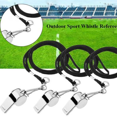 4PCS Referee Metal Whistle Stainless Steel Whistle Outdoor Survival Whistle Sport School Soccer Football Basketball Training Survival kits