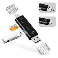 Multifunction 5 in 1 USB 2.0 Type C/Usb /Micro Usb/TF/SD Memory Card Reader OTG Card Reader Adapter Mobile Phone Accessories