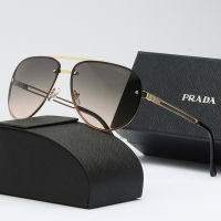 [กล่องของขวัญ] Prada ∮ แว่นตากันแดดผู้ชาย/ผู้หญิงแว่นตากันแดดแฟชั่นหลากสีบานพับแว่นตากันแดดฤดูใบไม้ผลิป้องกันรังสียูวีคุณภาพดีผู้หญิง/ผู้ชายแว่นตากันแดดแว่นตากันแดดโพลาไรซ์ระดับไฮเอนด์