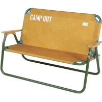 Captain Stag Camp Out Aluminum Backed Bench (Old Yellow)