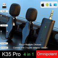 K35pro Wireless Mic Lavalier Warles Mickrofon Micro K35 Mini Lapel K 35 Pro Microphone for Camera Cell Mobile Phone Record Video