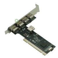 【NEW】 xhmncb ความเร็วสูง480Mbps 5พอร์ต USB 2.0 PCI Hub การ์ดควบคุมอะแดปเตอร์โมดูล