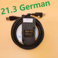 WESHEU VCDS VAG COM 21.3 VAGCOM HEX V2 USB Interface FOR VW AUDI Skoda Seat VAG 21.3 German English ATMEGA162+16V8+FT232RQ