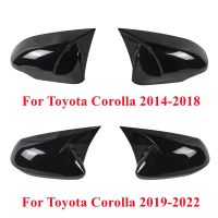 2X ผ้าคลุมกระจกมองหลังมุมมองด้านหลังสำหรับ Toyota Corolla 2014-2022 W/อุปกรณ์เสริมรถยนต์สัญญาณด้านข้างฝาปิดผ้าคลุมกระจกมองหลัง