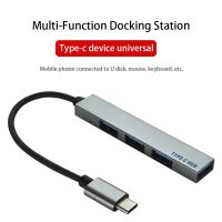 ✙۞ 4 Port 480M Splitter USB-C to USB 2.0 Type C HUB Converter OTG Adapter Cable for Macbook Pro iMac PC Laptop Notebook Accessories