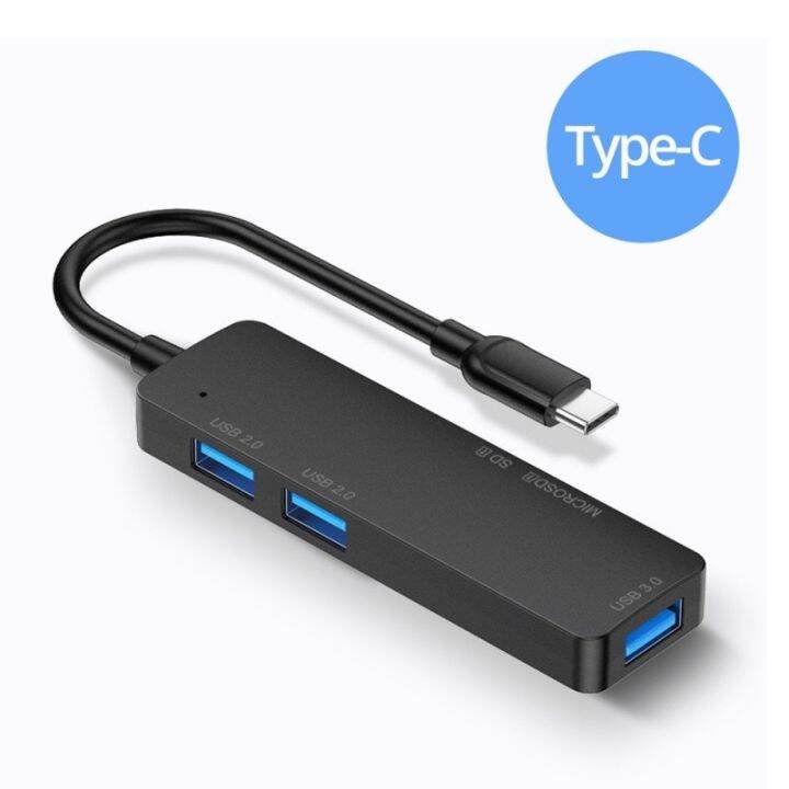 ankndo-5-in-1-usb-c-hub-adapter-สำหรับ-อุปกรณ์เสริม-type-c-ถึง-usb-3-0-2-0-splitter-tf-sd-card-reader-แล็ปท็อป-dock-station